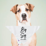 Guarda de Anúncio de Gravidez Bandana | Big Sis W&<br><div class="desc">Pequeno ou grande, este bandana de estimação pode ser usado para cães ou gatos. Mínimo, moderno e personalizável com o nome do seu animal de estimação. O que é mais fofo do que anunciar uma gravidez do que com o seu filho de pele 🥰 Todo texto é personalizável ↣ apenas...</div>