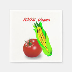Guardanapo 100% de papel do Vegan