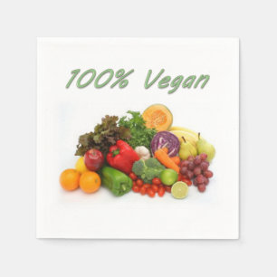 Guardanapo 100% de papel do Vegan
