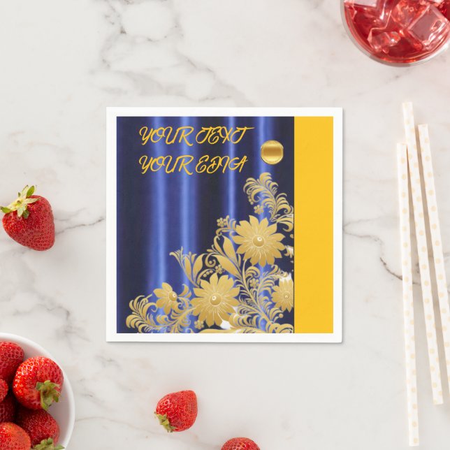 Guardanapo Azul e Branco,, Nápoles Azul Branco par (Insitu)