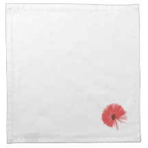 Conjunto Vermelho de Papoila de 4 Cloth Napkins