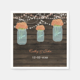 guardanapo de casamento personalizado do jarro flo