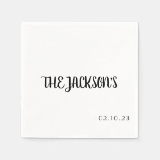 Guardanapo de Casamento Simples com Sobrenome do C