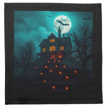 Guardanapo de Halloween Casa Assombrada Assustador