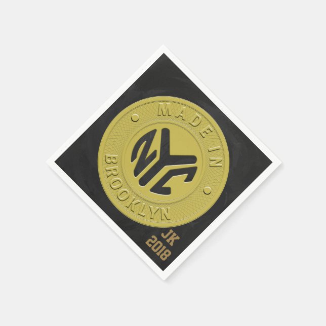 Guardanapo De Papel 06de12 Brooklyn Token Themed Napkins (Canto)