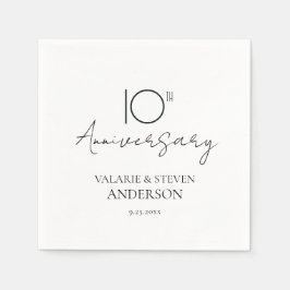 Guardanapo De Papel 10º aniversário Minimal Napkins