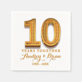 Guardanapo De Papel 10º Aniversário Personalizado