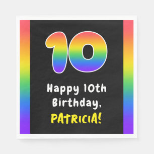 Guardanapo De Papel 10º aniversário: Rainbow Spectrum nº 10, Nome Pers