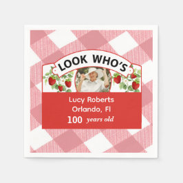 Guardanapo De Papel 100º Aniversário do Napkin - Personalizável