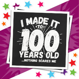 Guardanapo De Papel 100 anos de idade Sarcástico Meme Engraçado 100º a
