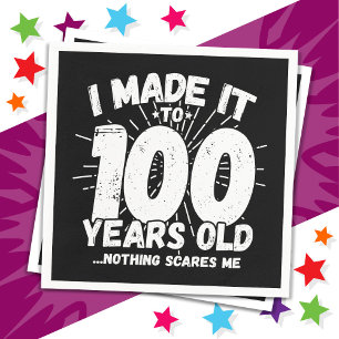 Guardanapo De Papel 100 anos de idade Sarcástico Meme Engraçado 100º a