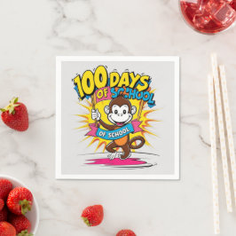 Guardanapo De Papel 100 dias de celebrações escolares Gráfico divertid