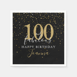 Guardanapo De Papel 100 e Fabulosa Festa de aniversário Dourada