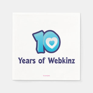 Guardanapo De Papel 10 anos de logotipo de Webkinz