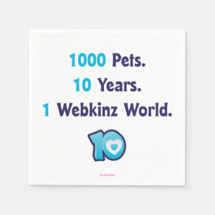 Guardanapo De Papel 10 anos de Stats de Webkinz