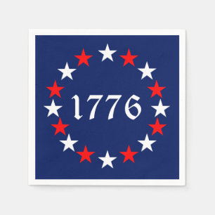 Guardanapo De Papel 1776 marinho vermelho estrelas azuis patrióticas e