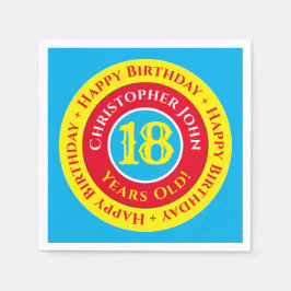 Guardanapo De Papel 18º Papel de Festa de aniversário Nápoles