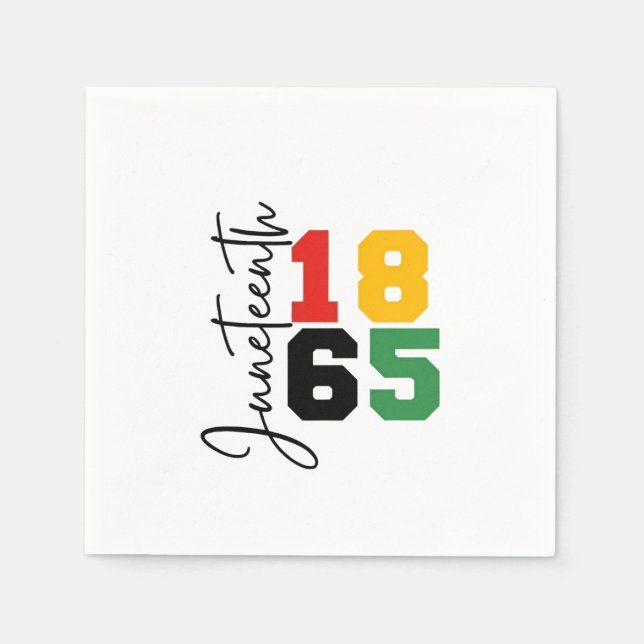Guardanapo De Papel 18 de junho de 1865 Dia da Independência Real (Frente)