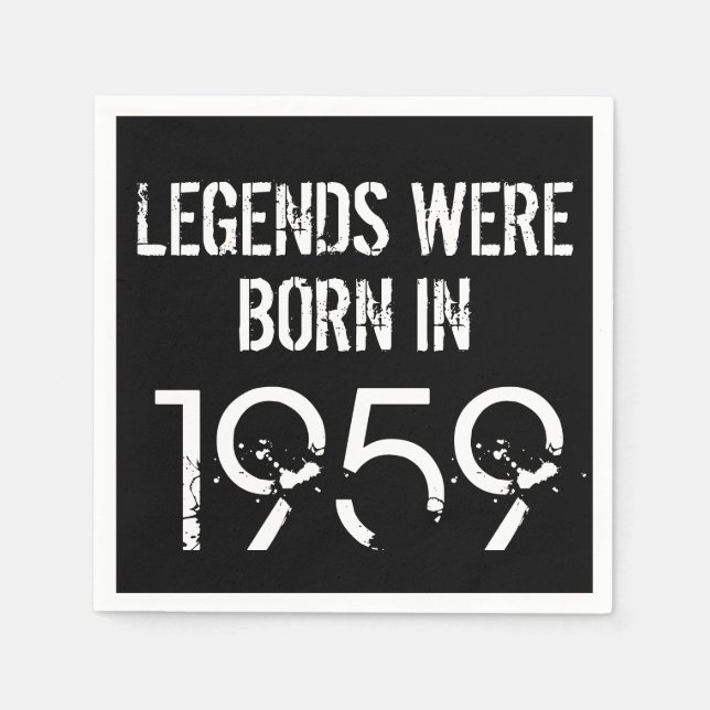 Guardanapo De Papel 1959 60º Aniversário Papel Napkin (Frente)