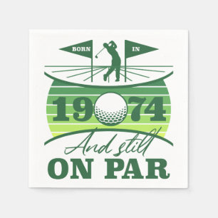 Guardanapo De Papel 1974 50º aniversário do Golf Humor