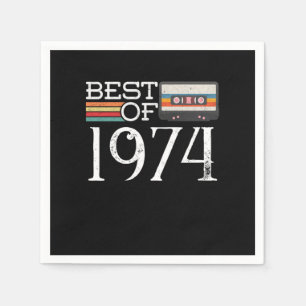 Guardanapo De Papel 1974 Vintage 46. º aniversário do aniversário Pres