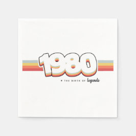 Guardanapo De Papel 1980 Nascimento de lendas