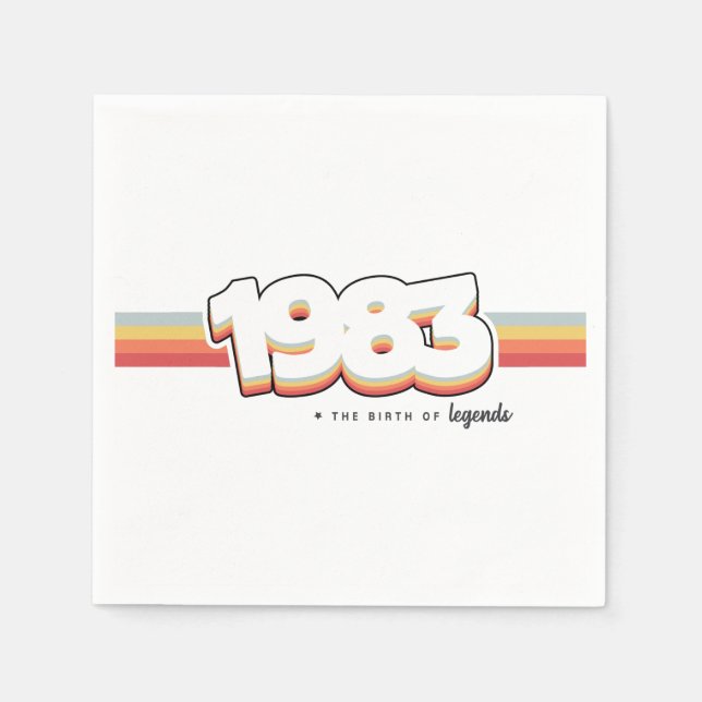 Guardanapo De Papel 1983 Nascimento de lendas (Frente)