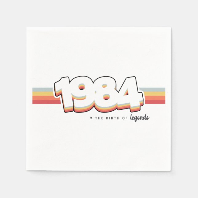 Guardanapo De Papel 1984 Nascimento de lendas (Frente)