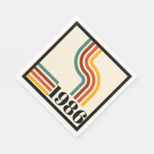 1986 40º Aniversário Listra Retro Vintage