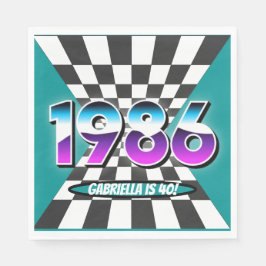 Guardanapo De Papel 1986 40th Birthday Retro Vintage Party Decor