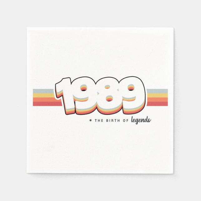 Guardanapo De Papel 1989 Nascimento de lendas (Frente)