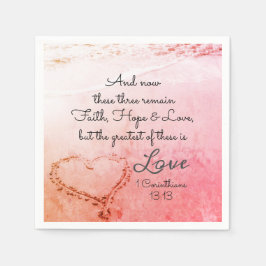 Guardanapo De Papel 1 Corinthians 13:13 Faith Hope Love