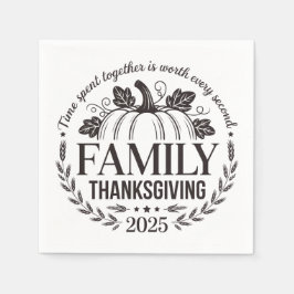 Guardanapo De Papel 2025 Thanksgiving Family Keepsake Design