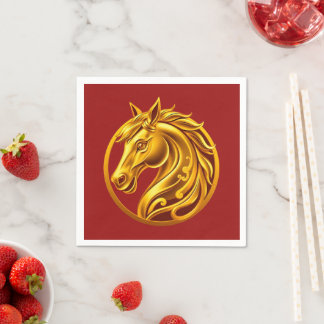 Guardanapo De Papel 2026 Chinese New Years- Gold Horse