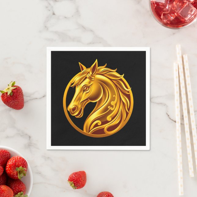 Guardanapo De Papel 2026 Chinese New Years- Gold Horse (Insitu)