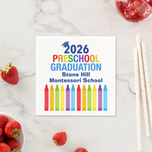 Guardanapo De Papel 2026 Preschool Graduation Custom School Party (Insitu)
