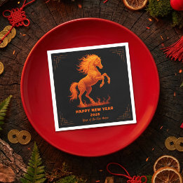 Guardanapo De Papel 2026 Year of the Fire Horse Chinese Zodiac