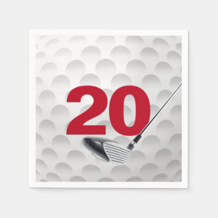 Guardanapo De Papel 20 Birthday Golf Ball