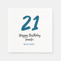 21 anos negrito - letra azul simples mínimo