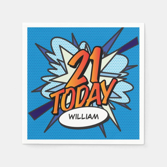 Guardanapo De Papel 21 HOJE Diversão Retrópica (Frente)