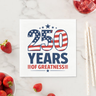 Guardanapo De Papel 250 Anos De Grandeza Independência Americana 