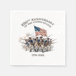 Guardanapo De Papel 250th Anniversary Revolutionary Soldiers 1776-2026