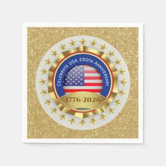 Guardanapo De Papel 250th Anniversary USA Patriotic | 1776–2026