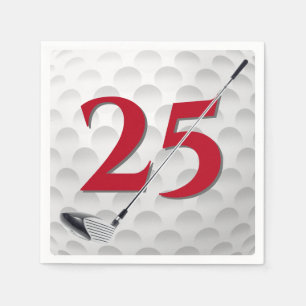 Guardanapo De Papel 25 Birthday Golf Club Napkins