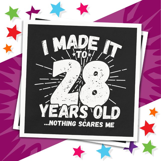Guardanapo De Papel 28 anos Sarcastic Meme Engraçado 28. Aniversário (Criador carregado)