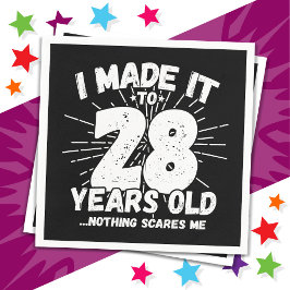 Guardanapo De Papel 28 anos Sarcastic Meme Engraçado 28. Aniversário