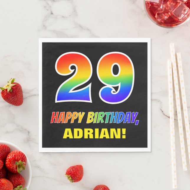 Guardanapo De Papel 29º aniversário: Negrito, Divertido, Simples, Arco (Insitu)