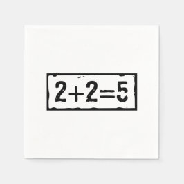 Guardanapo De Papel 2 mais 2 é igual a 5