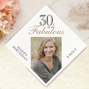 Guardanapo De Papel 30 e Fabuloso aniversário de 30 anos de Fotografi