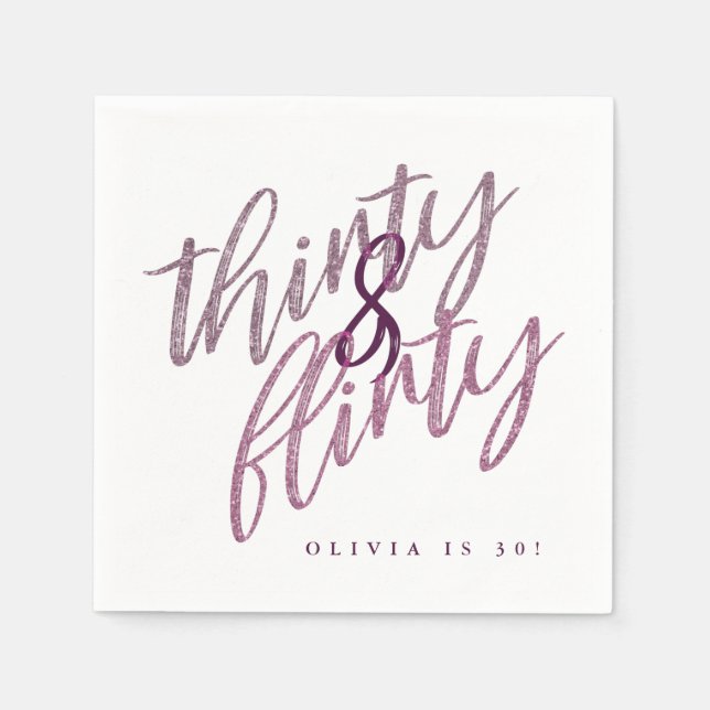 Guardanapo De Papel 30 e papel de Festa de aniversário suave (Frente)